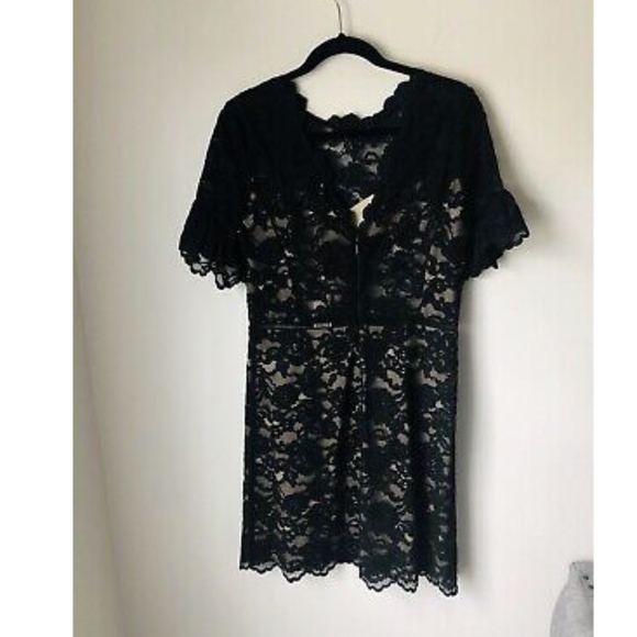 NWT Rebecca Taylor Black Lace Dress  - 8 - Picture 5 of 7